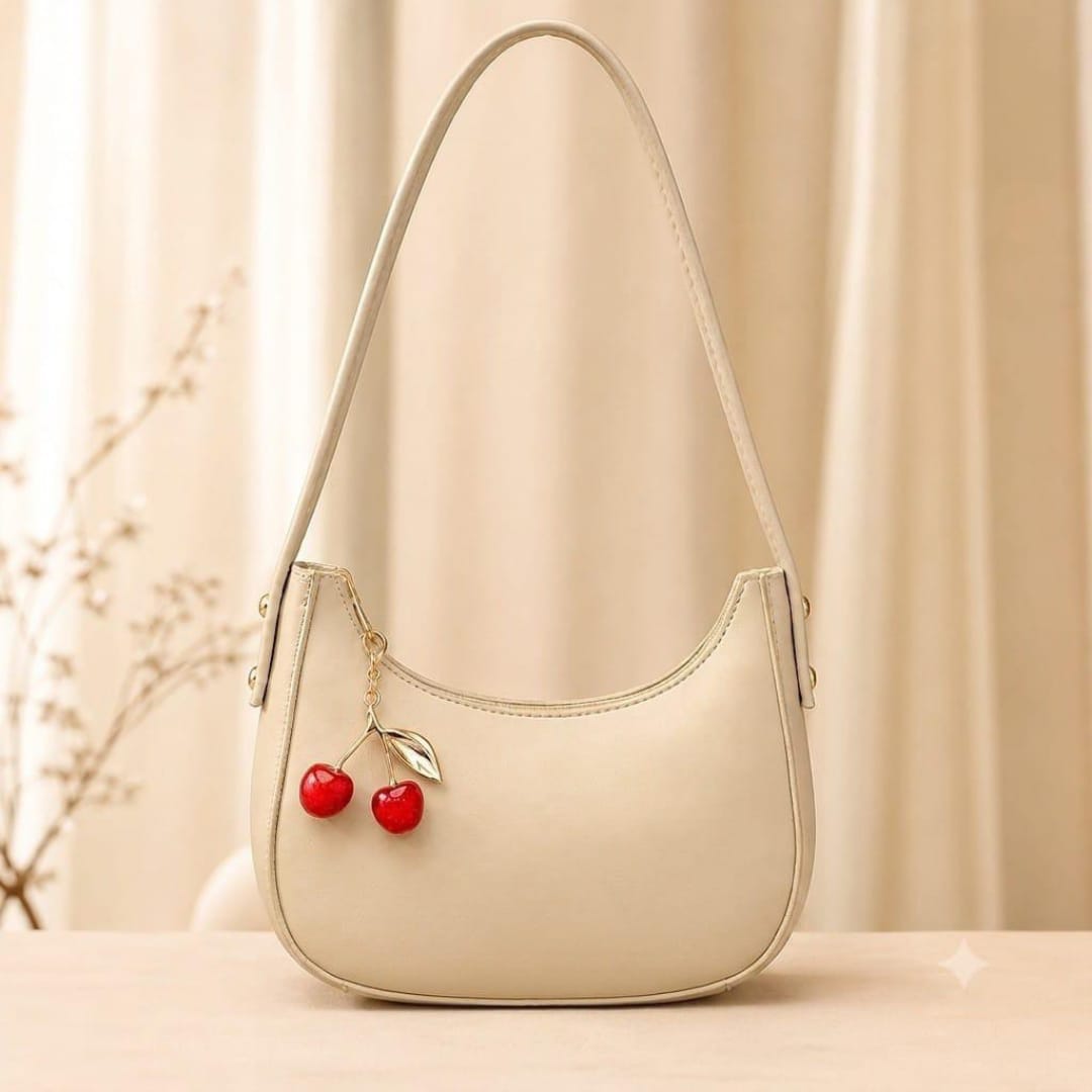 Cherry Charm Shoulder Purse Stylish Compact Durable Fashion Accessory Practical Choice For Daily Use Office College And Casual Outings