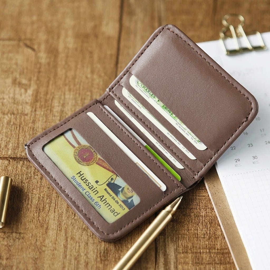 Fashion Slim PU Wallet Card Holder for Men & Women