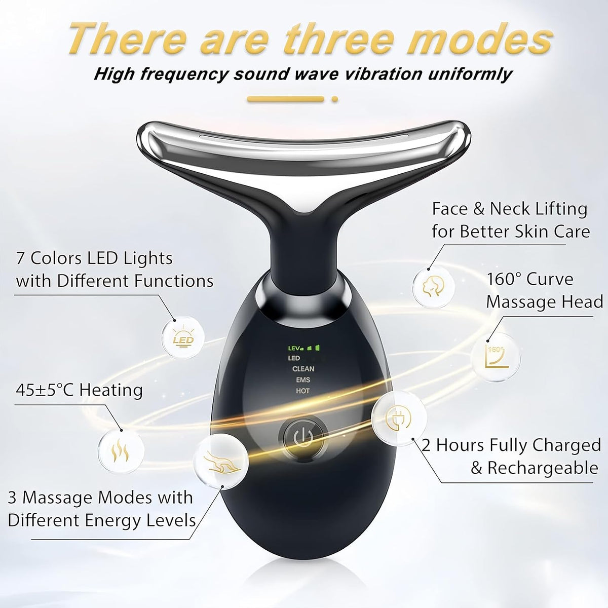 VEGENA Electric Face Massager – 3 Modes Anti-Wrinkle & Skin Tightening Beauty Device