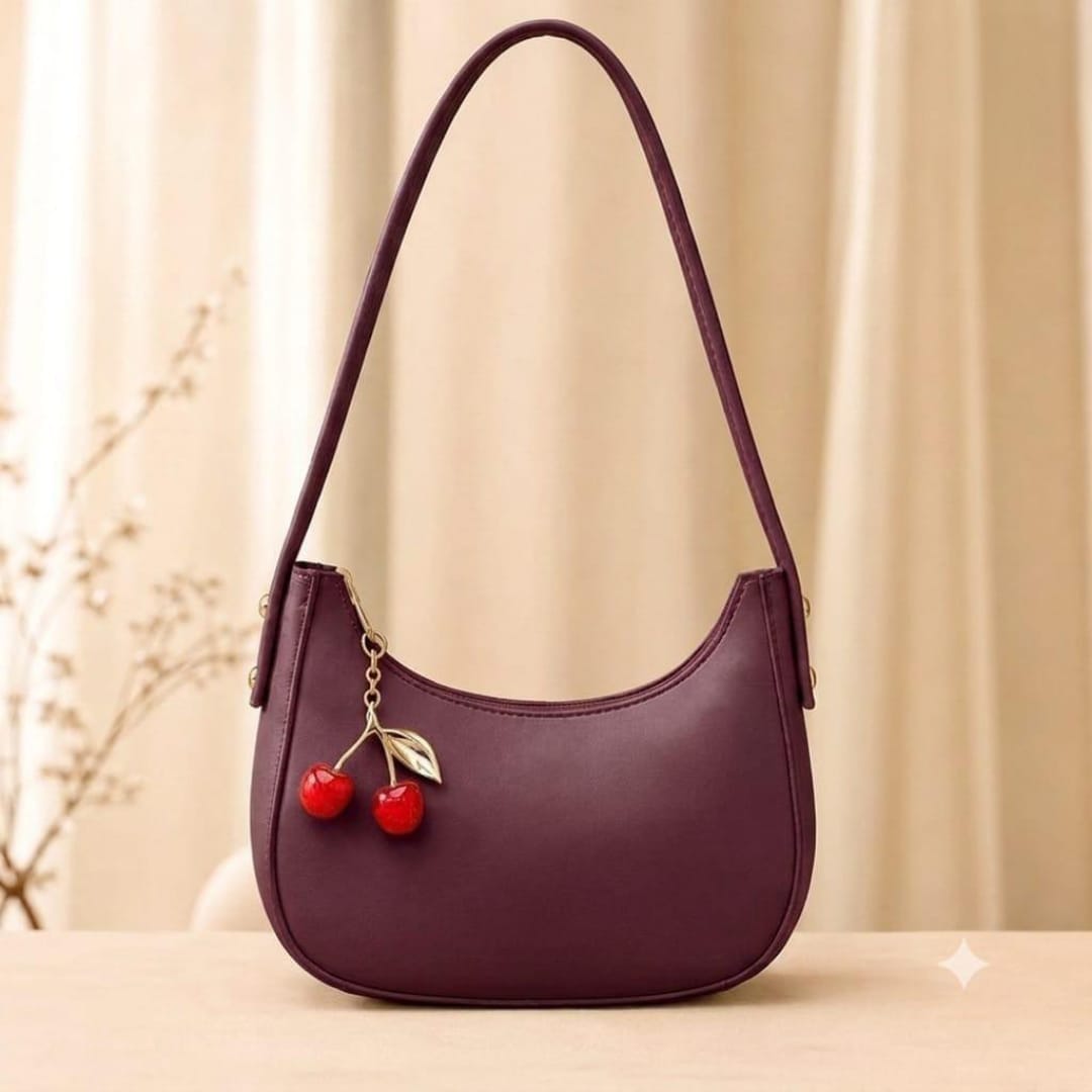 Cherry Charm Shoulder Purse Stylish Compact Durable Fashion Accessory Practical Choice For Daily Use Office College And Casual Outings