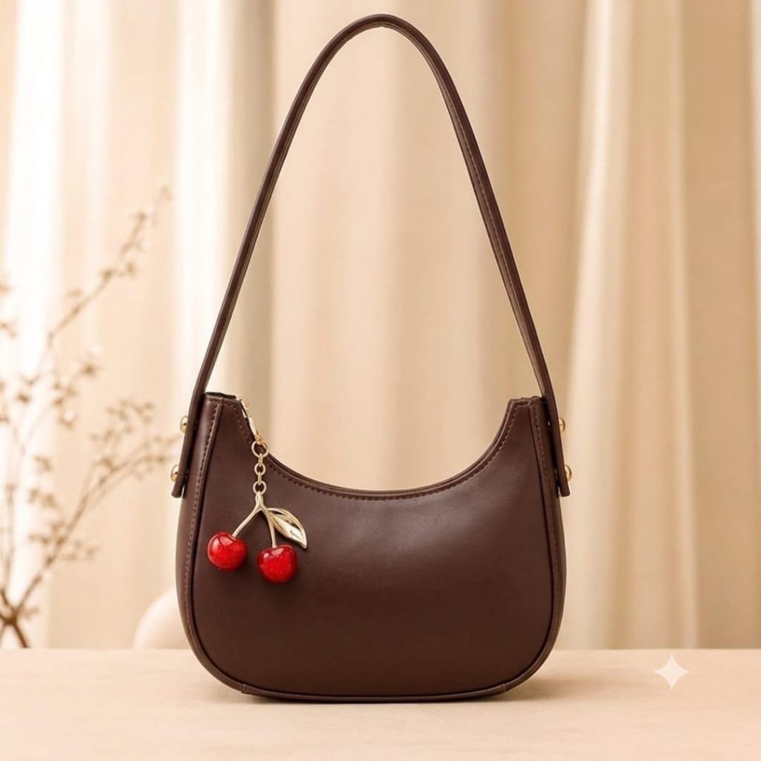 Cherry Charm Shoulder Purse Stylish Compact Durable Fashion Accessory Practical Choice For Daily Use Office College And Casual Outings